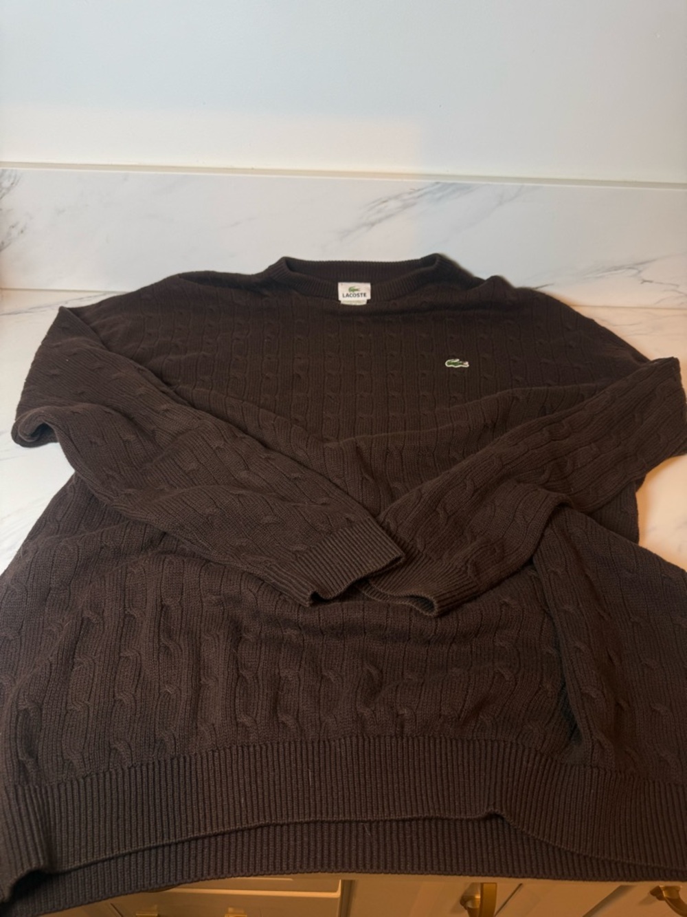 Lacoste brown oversized sweater